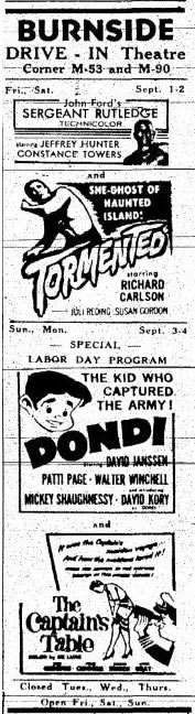 Burnside Drive-In Theatre - May 14 1958 Ad